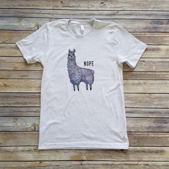 Bella Canvas Tops - Jordan - Llama Nope Graphic Tee Bella Canvas Tops - Jordan - Llama Nope Graphic Tee